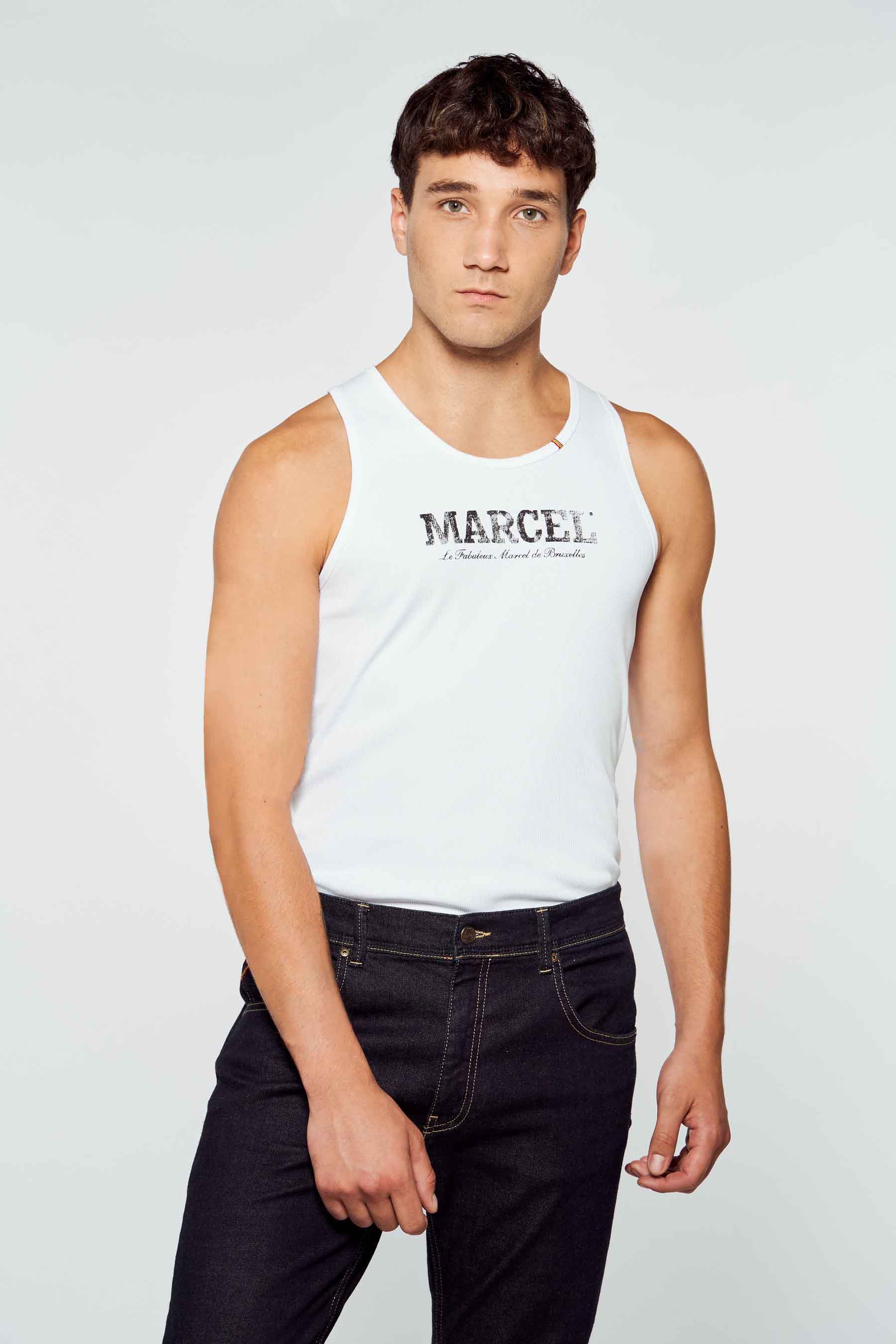 Tanktop Wit Le Fabuleux Marcel de Bruxelles MDB214MT 012 WHITE